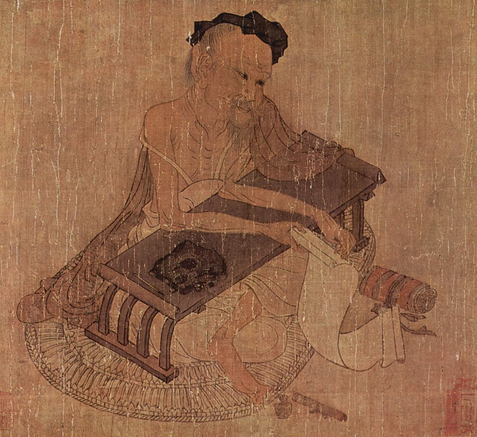手卷, detail：  Fu Sheng的肖像